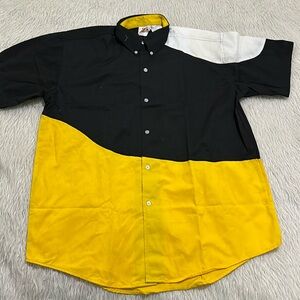 Speed zone race gear button down shirt size large